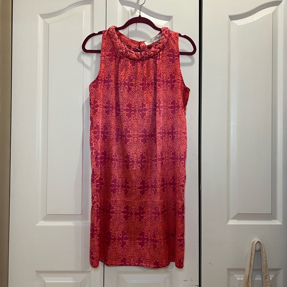 Tracy Negoshian Pink/Coral Bevin Dress - L